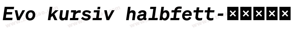 Evo kursiv halbfett字体转换